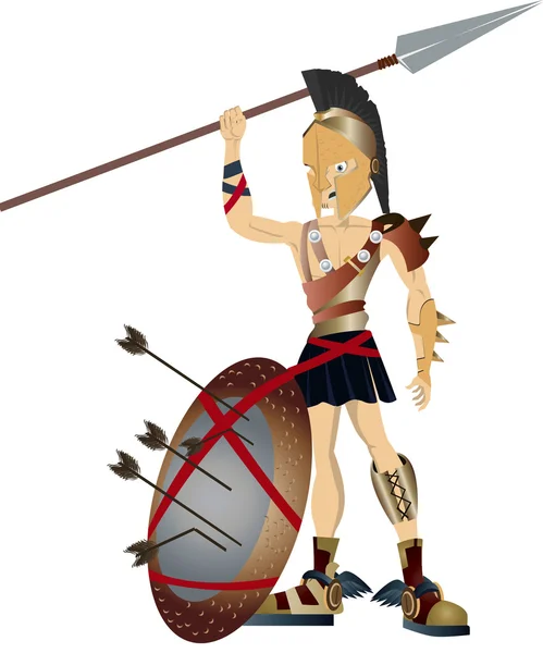 Illustration of an ancient roman soldier. — Stock Vector