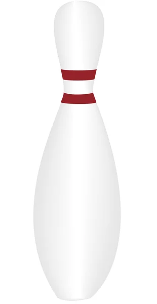 Witte bowling pin. — Stockvector