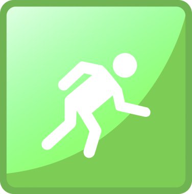 Modern çalışan adam işareti.