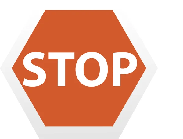Vektorbild des Stoppschildes. — Stockvektor