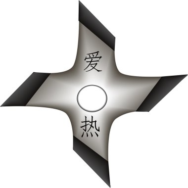 illustration of ninja star weapon. clipart