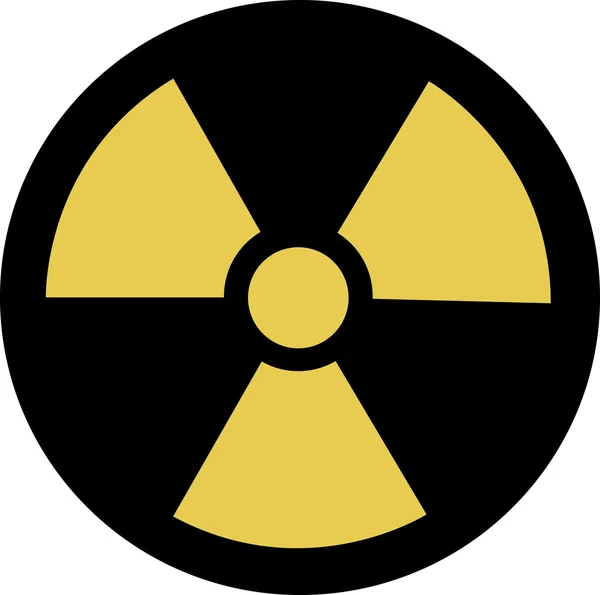 Imagen vectorial de un símbolo nuclear . — Vector de stock