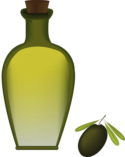 Az olívaolaj-palack illusztráció. — Stock Vector