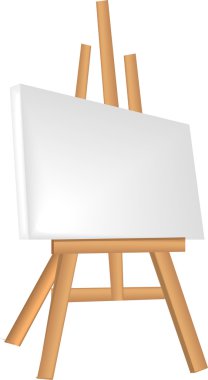 illustration of a painting easel. clipart