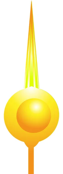 Illustration of a yellow bauble. — Stock Vector