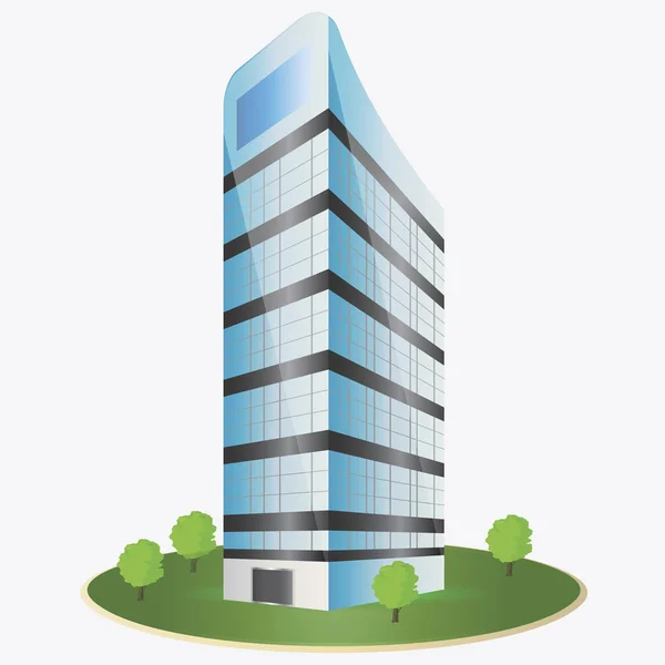 Vektorbild eines hohen Firmengebäudes. — Stockvektor
