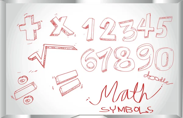 Mathematische Symbole Cliparts Illustration — Stockvektor