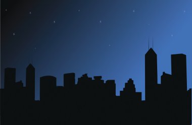 Şehir binaların dijital görüntü.