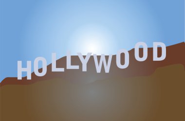 vector image of hollywood sign. clipart
