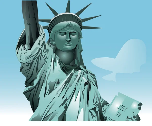 Ilustração da estátua da liberdade . —  Vetores de Stock