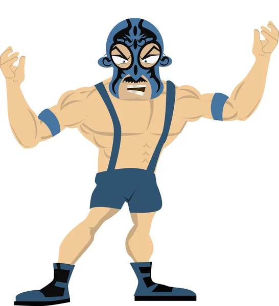 Illustration of a mexican wrestler. — Stock Vector
