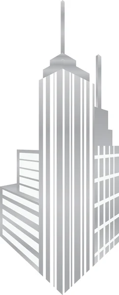 Vektorbild eines hohen Gebäudes. — Stockvektor