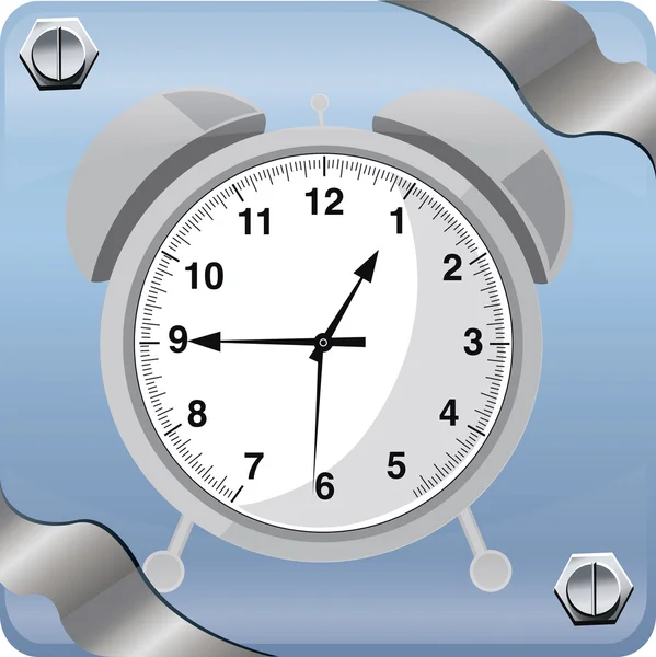 Imagen vectorial de un reloj despertador . — Vector de stock