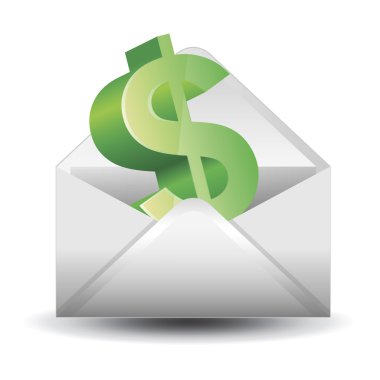 Zarf vektör üzerinde dolar işareti