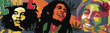 Bob marley clipart illüstrasyon