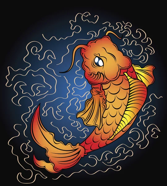 Koi-Vektor-Clipart-illustration — Stockvektor