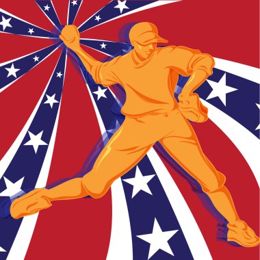 Şu el beyzbol sürahi vektör