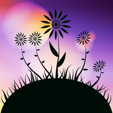 çiçek vektör arka plan 