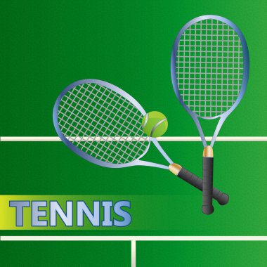 küçük sanat tenis top ve raket