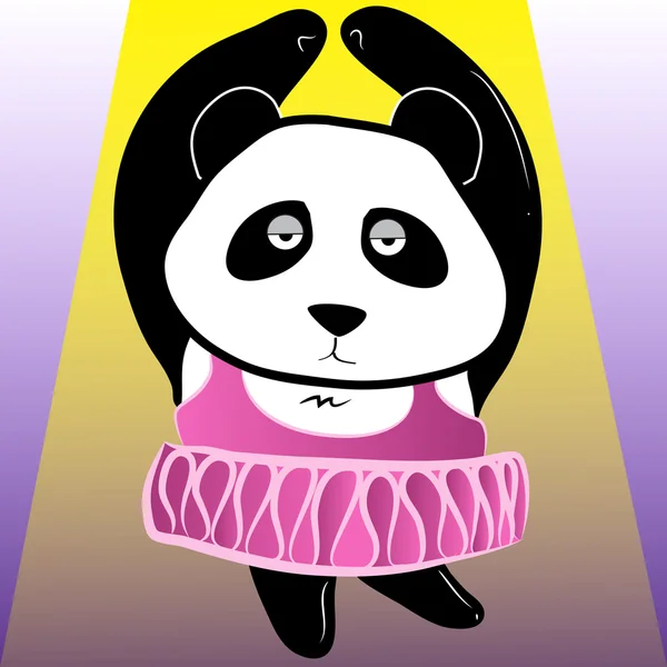 Dancing panda vector — Stock Vector