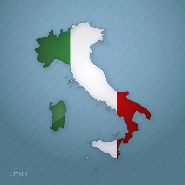 Italia mappa vettoriale — Vettoriale Stock