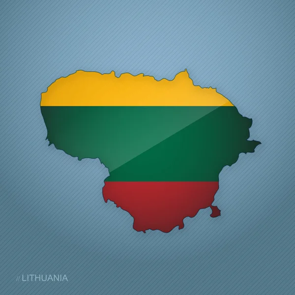 Carte du vecteur Lituanie — Image vectorielle