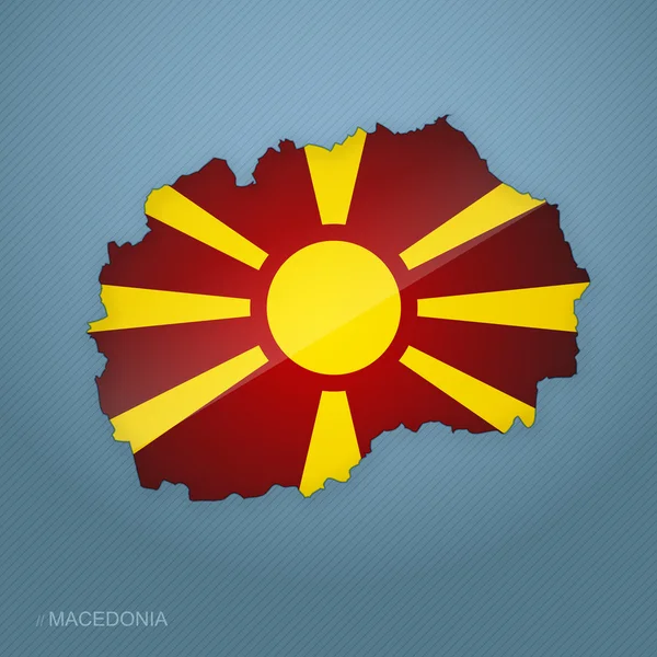 La mappa di Macedonia vettore — Vettoriale Stock