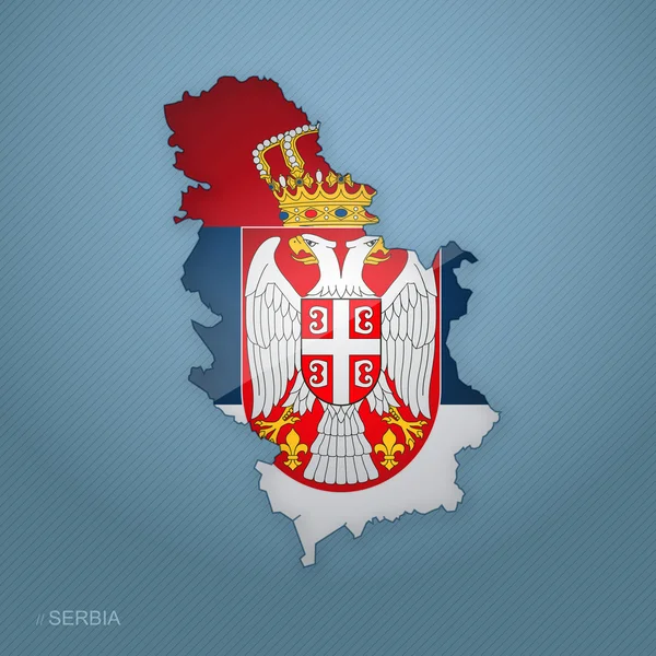Vector Sérvia mapa — Vetor de Stock