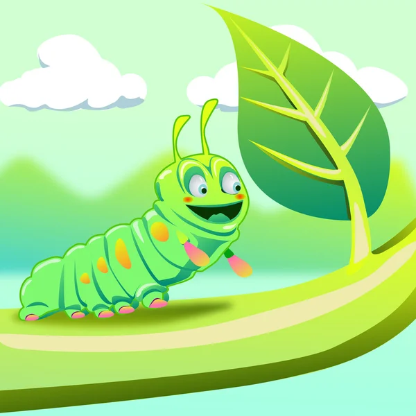 Caterpillar vector clipart ábra — Stock Vector