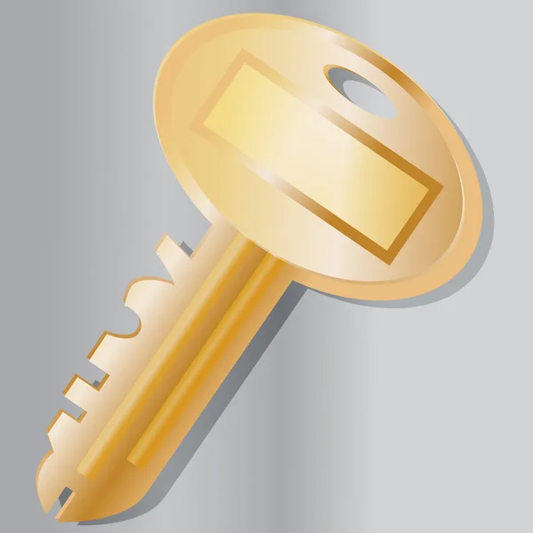 Clip art gouden sleutel — Stockvector