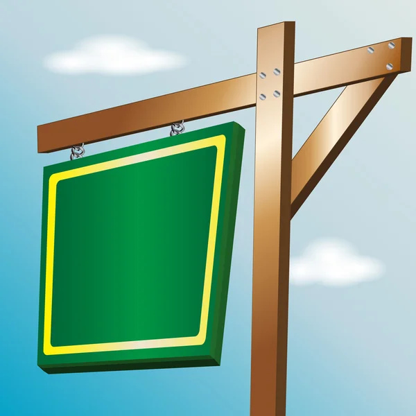 Blank hanging sign board vector — Stock Vector