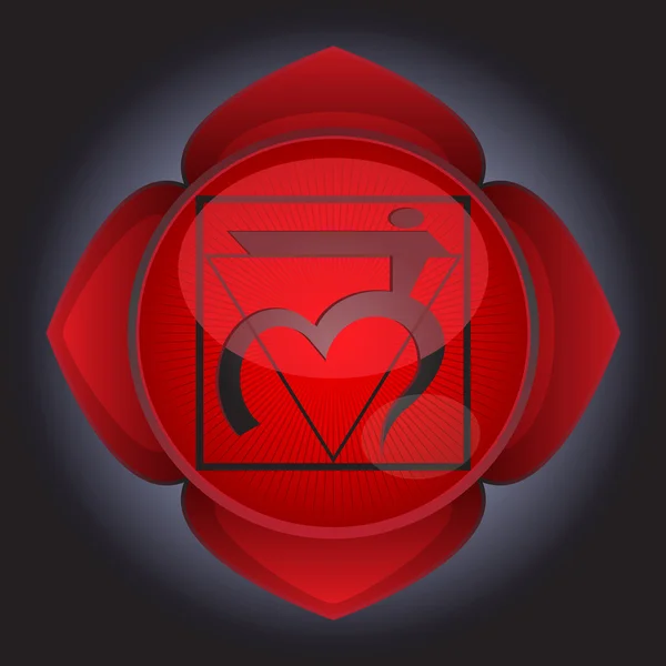 Muladhara chakra vektor – Stock-vektor