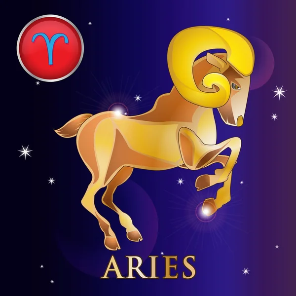 Aries zodiac sign vector — Stock Vector