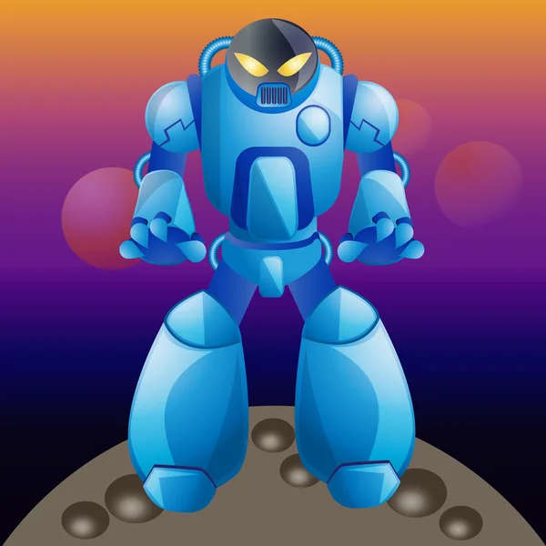 Синій робот вектор — стоковий вектор
