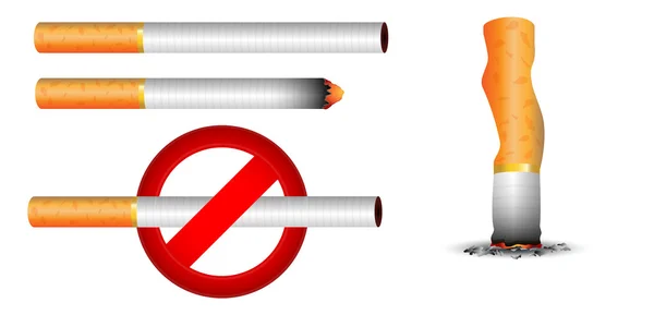 Žádné kouření vektor — Stockový vektor