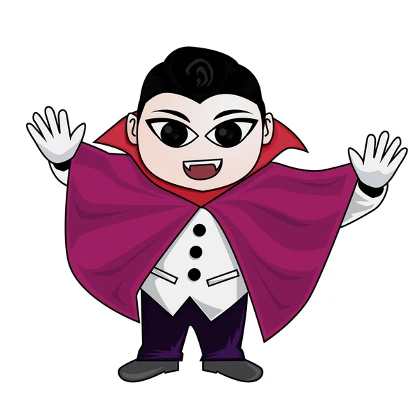 Cartoon vampier clipart illustratie — Stockvector