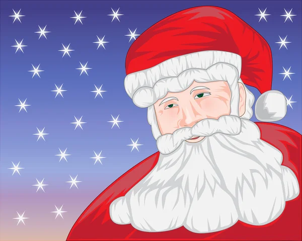 Christmas background with santa claus vector — Stock Vector