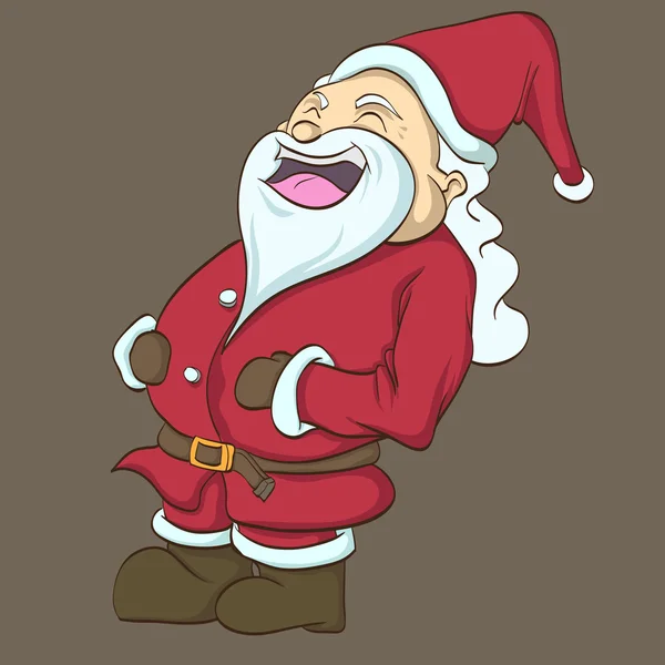Clip art of the happy santa — Stock Vector