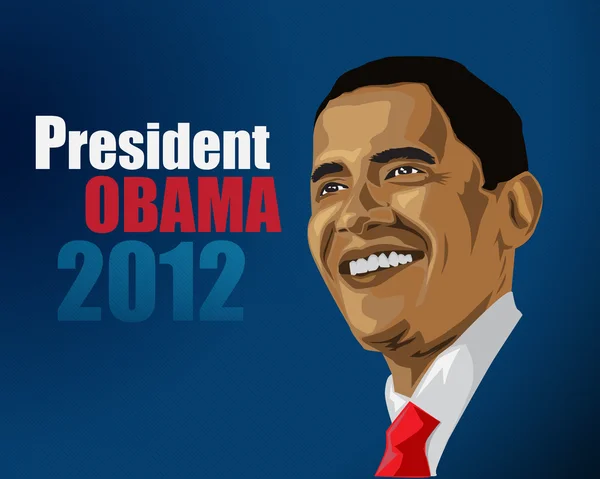 Président obama clip-art — Image vectorielle