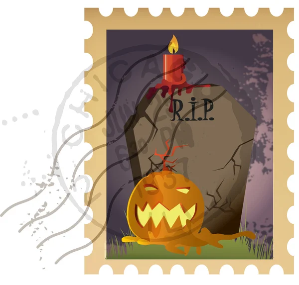 Halloween timbre clip-art — Image vectorielle