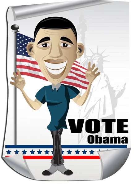 Obama kampanya reklamları vektör — Stok Vektör