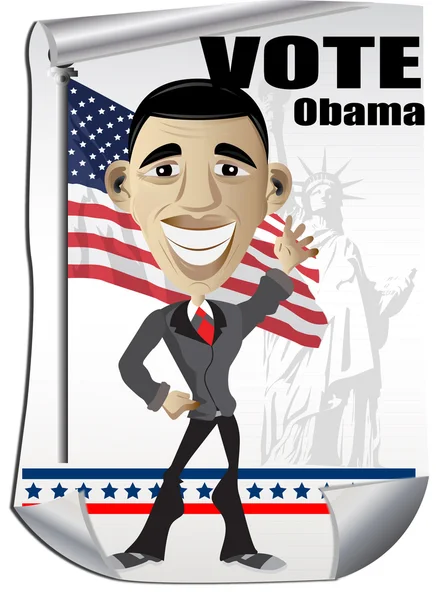 Obama campaign ads vector — Stock Vector