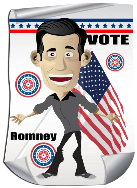 Vecteur d'affiche de mitt romney — Image vectorielle