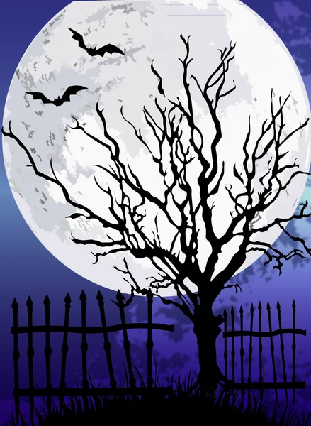 Halloween cartaz com vetor de morcegos voadores —  Vetores de Stock