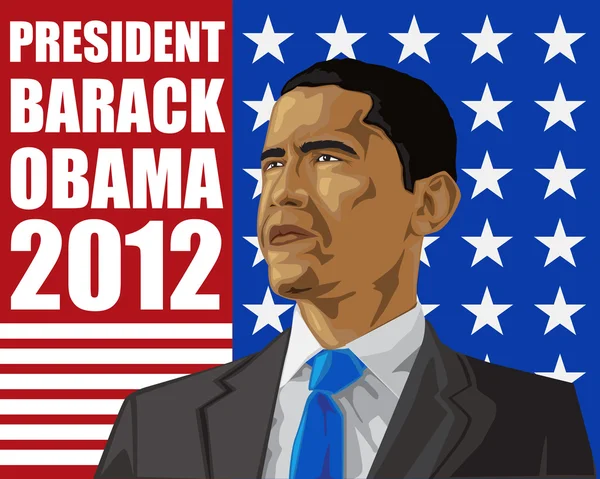 Barack obama campanha poster vector —  Vetores de Stock