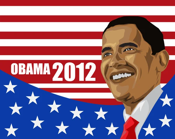 Nous président obama clip-art — Image vectorielle