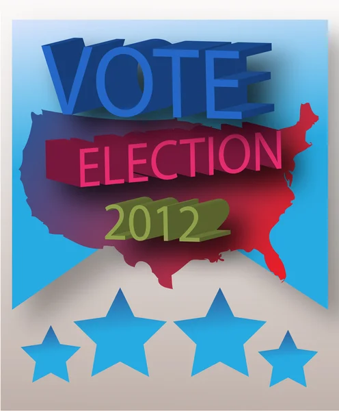 2012 elección cartel clip-art — Archivo Imágenes Vectoriales