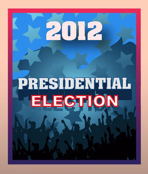 Eleição presidencial 2012 vetor cartaz — Vetor de Stock