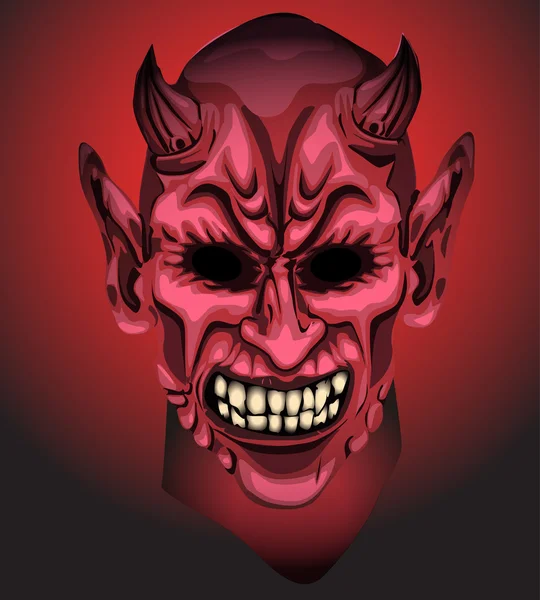 Демон голову вектор — стоковий вектор