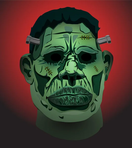 Vector frankenstein cabeza — Archivo Imágenes Vectoriales